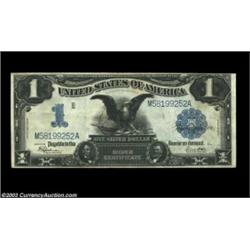 Fr. 236 $1 1899 Silver Certificate About Extremely Fine. A lightly circulated problem-free Black Eag