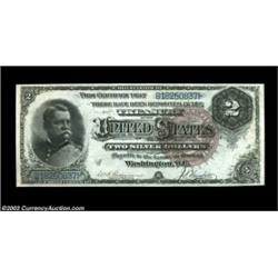 Fr. 244 $2 1886 Silver Certificate Superb Gem New. A beautiful Hancock Deuce with blue serial number
