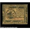 Image 1 : Continental Currency May 10, 1775 $5 Extremely Fine. Bold signatures and unusually broad margins mak