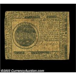 Continental Currency May 10, 1775 $7 Fine. A well-printed, problem-free example from this first issu