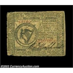 Continental Currency February 17, 1776 $8 Fine-Very Fine. Bold two color signatures, strong printing
