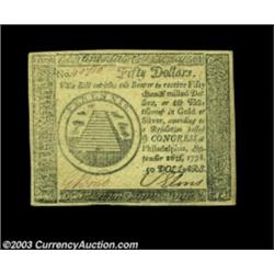 Continental Currency September 26, 1778 $50 Contemporary Counterfeit Gem New. A broadly margined, we
