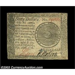 Continental Currency September 26, 1778 $60 Very Choice New. The margins are a touch close, but this