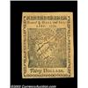 Image 2 : Continental Currency January 14, 1779 $30 Very Choice New. A near-Gem example with a beautifully cen