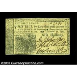 New Jersey December 31, 1763 6s Very Choice New. Bright, beautifully signed and very well printed. T