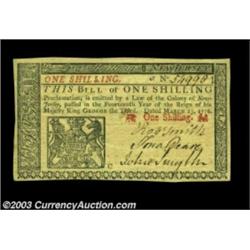 New Jersey March 25, 1776 1s Superb Gem New. A well margined, flawless example, with strong signatur