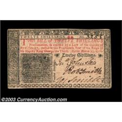 New Jersey March 25, 1776 12s About New. A boldly signed example with a nice overall appearance. Imp
