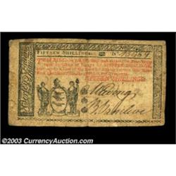New Jersey 1786 15s Choice Very Fine. In our 30+ sales, we have handled only two 1786 New Jerseys. B