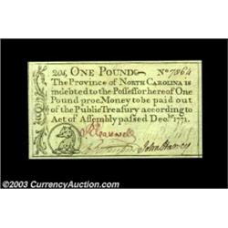 North Carolina December 1771 L1 Superb Gem New. A simply flawless example, with broad, even margins,