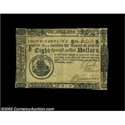 South Carolina December 23, 1776 $8 Extremely Fine. Again, signed and issued and very high grade. Th