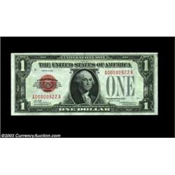 Fr. 1500 $1 1928 Legal Tender. Superb Gem Crisp Uncirculated.A gorgeous three-digit serial numbered.