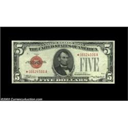Fr. 1528* $5 1928C Legal Tender. About Uncirculated.Well centered, bright, and attractive, with no d