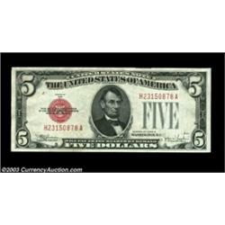 Fr. 1530 $5 1928E Mule Legal Tender. Gem Crisp Uncirculated.A lovely example of this very scarce mul