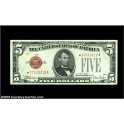 Fr. 1530* $5 1928E Legal Tender. Extremely Fine-About Uncirculated.Very well centered on both sides,