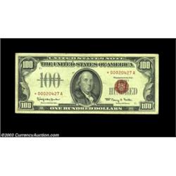 Fr. 1550* $100 1966 Legal Tender. Very Fine.Jumbo margins and perfect centering are present on both.