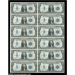 Fr. 1606 $1 1934 Silver Certificate. Uncut Sheet of 16. Choice Crisp Uncirculated.A nice sheet, begi