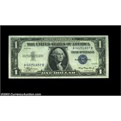 Fr. 1607 $1 1935 Silver Certificate. A-B Experimental Block. CGA Gem Uncirculated 66.A nicely margin