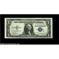 Fr. 1610 $1 1935A "S" Silver Certificate. Choice About Uncirculated.Perfectly centered and gem but f
