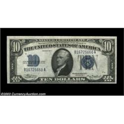 Fr. 1702 $10 1934A Silver Certificate. Choice Crisp Uncirculated.Original and Gem but for centering.