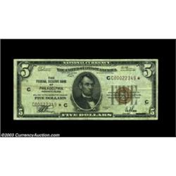Fr. 1850-C* $5 1929 Federal Reserve Bank Note. Very Fine.A broadly margined, strictly original circu