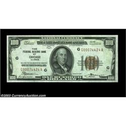 Fr. 1880-G $100 1929 Federal Reserve Bank Note. Choice Crisp Uncirculated.First of a consecutive pai