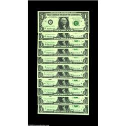 Fr. 1904-A through L* $1 1969A $1 Federal Reserve Notes. Complete District Block and Star Set. Gem C
