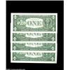 Image 2 : Two Modern $1 FRN Mule/Non-Mule Pairs.Fr. 1911-B* $1 Consecutive Mule/Non-Mule PairFr. 1911-F* $1 Co