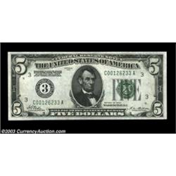 Fr. 1950-C $5 1928 Federal Reserve Note. Gem Crisp Uncirculated.A lovely, well centered, and broadly