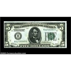 Fr. 1950-K $5 1928 Federal Reserve Note. Choice Crisp Uncirculated.A crackling fresh, boldly embosse