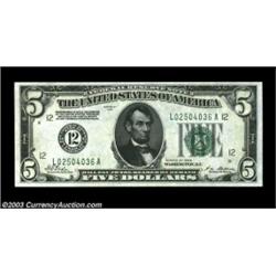 Fr. 1950-L $5 1928 Federal Reserve Note. Gem Crisp Uncirculated.A crackling fresh Gem from the San F