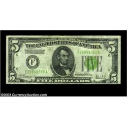 Fr. 1953-F $5 1928C Federal Reserve Note. Very Fine.A just slightly higher grade example of this key