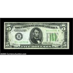 Fr. 1957-B* $5 1934A Federal Reserve Note. Extremely Fine. Important notice: We expect to be auction