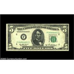 Fr. 1963-F $5 1950B Federal Reserve Note. Gem Crisp Uncirculated.A gorgeous example bearing serial n