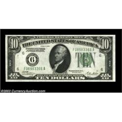 Fr. 2001-F $10 1928A Federal Reserve Note. Choice-Gem Crisp Uncirculated.A crackling fresh, fully or