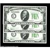Fr. 2006-C/Fr. 2005-C 1934A Mule/1934 Mule Federal Reserve Notes. Reverse Changeover Trio. Choice Cr