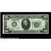 Fr. 2050-B $20 1928 Federal Reserve Note. Choice About Uncirculated.One light vertical center fold..