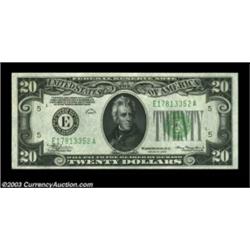 Fr. 2054-E/Fr. 2055-E $20 1934/1934A Federal Reserve Notes. Changeover Pair. Gem Crisp Uncirculated.