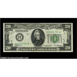 Fr. 2055-B* $20 1934A Federal Reserve Note. About Uncirculated.A third example of this scarce star n