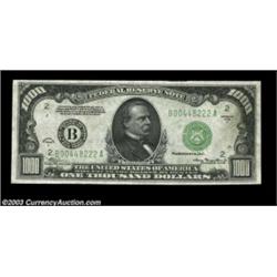 Fr. 2212-B $1000 1934A Federal Reserve Note. Gem Crisp Uncirculated.The first of a consecutive pair,