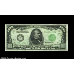 Fr. 2212-F $1000 1934A Federal Reserve Note. Gem Crisp Uncirculated.Fresh and well embossed, the fir