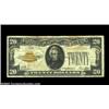 Image 1 : Fr. 2402* $20 1928 Gold Certificate. Fine-Very Fine.A more than acceptable example of this very toug