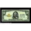 Image 1 : Fr. 2404 $50 1928 Gold Certificate. Choice About Uncirculated.A hint of a center bend and a counting
