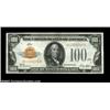 Image 1 : Fr. 2405 $100 1928 Gold Certificate. Gem Crisp Uncirculated.A gorgeous Gold C-Note with nice embossi
