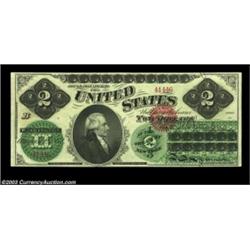 Fr. 41 $2 1862 Legal Tender Choice About New. Beautifully margined, with perfect colors, excellent c
