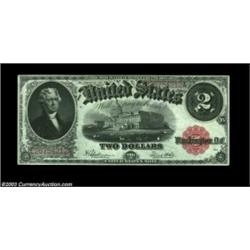 Fr. 60 $2 1917 Legal Tender CGA Gem Uncirculated 65. A nicely margined note that is a bright and att