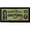 Image 1 : Fr. 63b $5 1863 Legal Tender Fine-Very Fine. There is a repaired edge split, and the paper is a litt