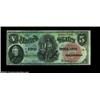 Image 1 : Fr. 64 $5 1869 Legal Tender Very Choice New. Super color highlights this Rainbow Five. The note is s