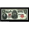 Image 1 : Fr. 91 $5 1907 Legal Tender Very Choice New. A bit too tight at the bottom for a full Gem grade, but