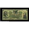 Image 1 : Fr. 93 $10 1862 Legal Tender CGA Very Good-Fine 10. Well worn, with a faded seal and a few minor edg