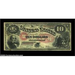 Fr. 99 $10 1878 Legal Tender Very Fine. Fewer than 75 examples of this one-number type are known, an